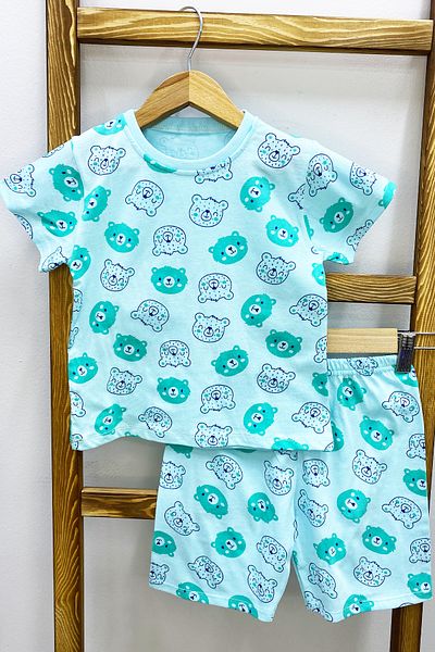 HÇM Boy's Shorts Suit Teddy Bear Printed E24