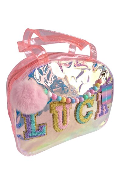 Dream Vest Geantă de plajă cu broderie transparentă roz Luck CN0024