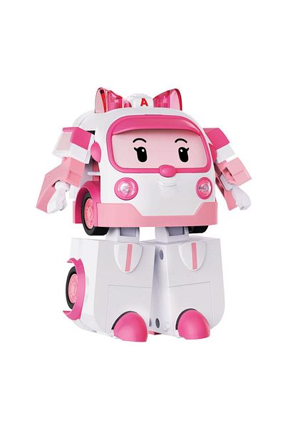 Robocar Poli Big Transformable Robot Toy with Light and Sound Amber (Ages 3+)