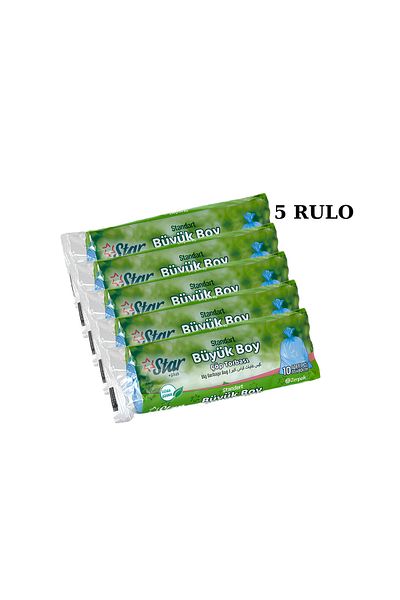 Star Large Size Black Garbage Bag X 5 Rolls