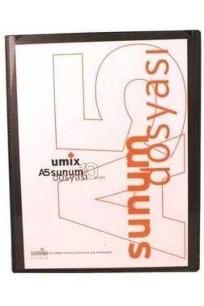 Umix A5 Presentation File with Front Pocket 10 Pieces Red