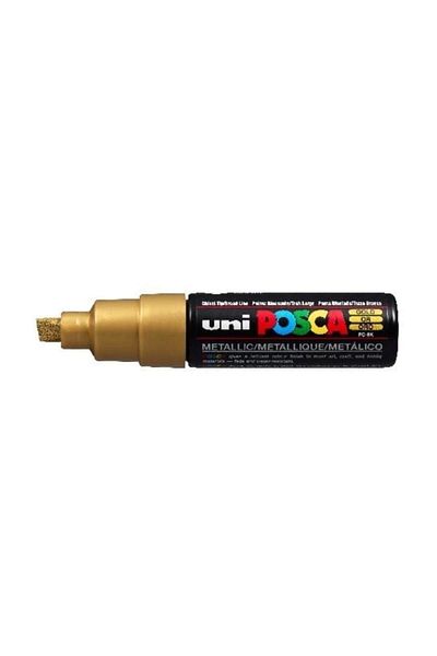 Uni Posca Pc-8k Painting Marker 8 Mm Chisel Tip Metallic Gold