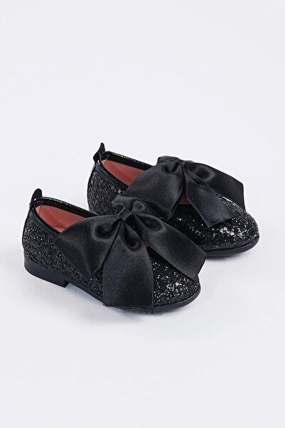 Mia Lui Marry Gloss Glitter Shiny and Stylish Ballerina Special Day Big Satin Bow Girls' Shoes