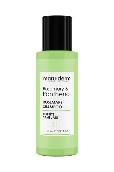 Maru.Derm Travel Size - Maruderm Sulfate-Free Rosemary Shampoo 100 ml |   Sulfate-Free, Salt-Free, Vegan Shampoo