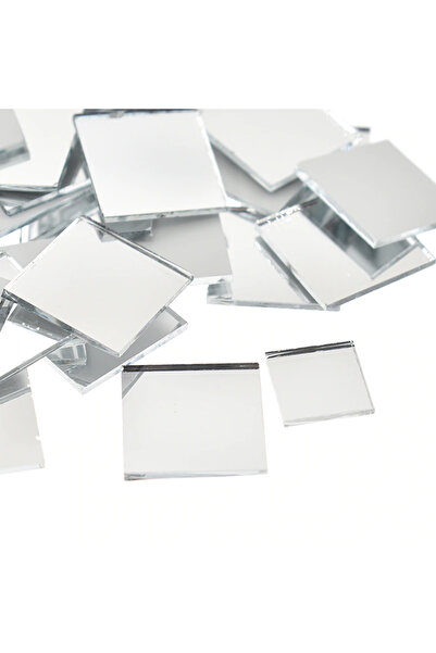 BOEM Set Oglinzi Design Pătrate 2/2 cm - Oglinzi Decorative Acrilice Argintii...