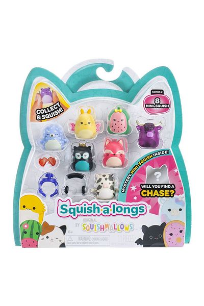Squishmallows Squish-A-Longs 8 Figure Ring Set Series 2 Al0084
