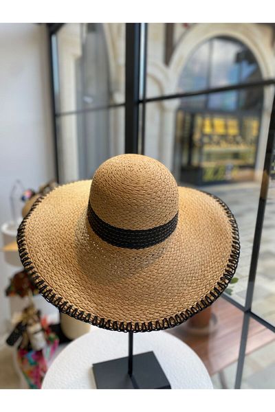 Zeynep Keskin Design Straw Hat, Knitted Straw Hat, Beach Hat