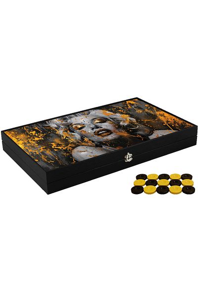 MSMETICARET Yenigün Leather Backgammon Marilyn Monroe XXL
