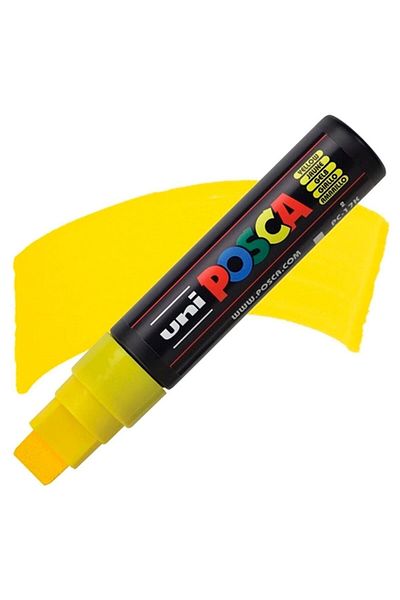 Uni Posca 15.0 Yellow Water Based Poster Marker - Pc-17K