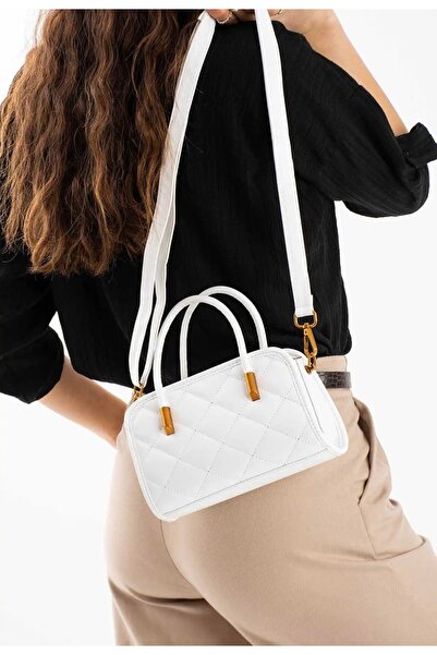 grand coco geantă de mână și de umăr cu design elegant alb