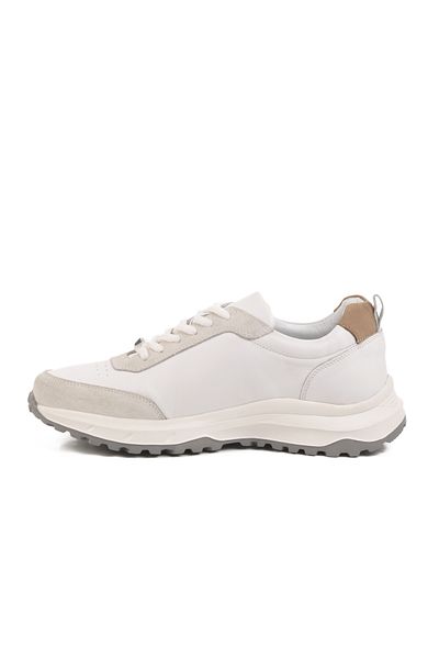 WALKWAY Λευκό Γνήσιο Δερμάτινο Ανδρικό Sneaker 2606 M