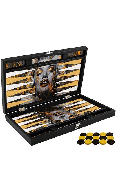 MSMETICARET Yenigün Leather Backgammon Marilyn Monroe XXL