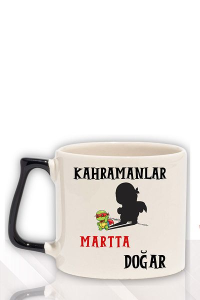 qoeuyl boutique Heroes Are Born This Month Printed Colleague Father Birth Father's Day Gift Mug with Handle