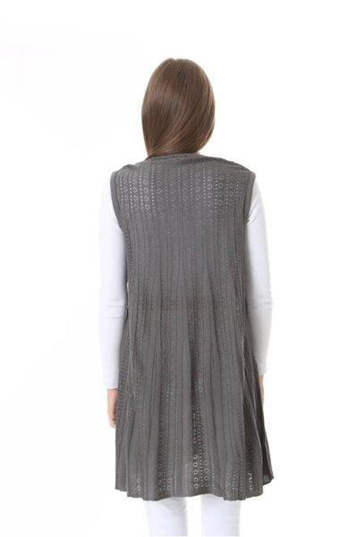 Fresh&Moda Women's Knitwear Seasonal Araboy Mercerized Large Size Mother Vest