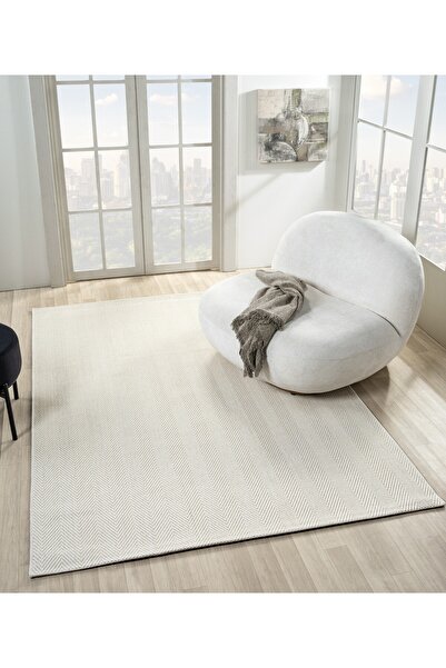 Oskar halı 665 krem halı kilim salon mutfak koridor yolluk jüt hasır görünüml...