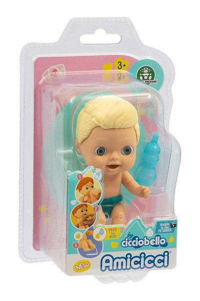Cicciobello Papusa mini alba Ciccinoah cu scutec detasabil si functie de pipi, Cicciobello