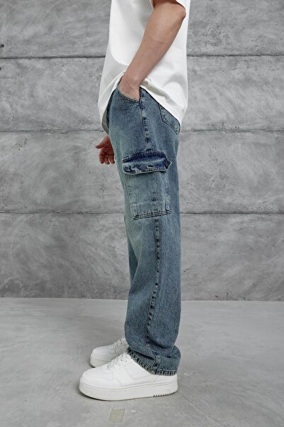 NOMARC Μπλε Kp Cargo Baggy Jean
