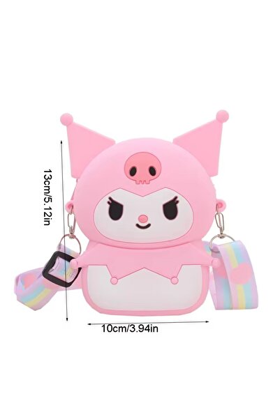 synshop Kuromi Kuromili Kedi Kulaklı Sanrio Silikon Çanta Cüzdan Kadın Genç Kız Çocuk Bebek
