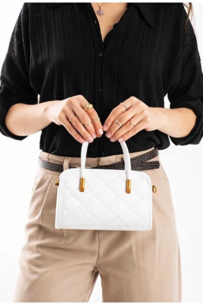 grand coco geantă de mână și de umăr cu design elegant alb