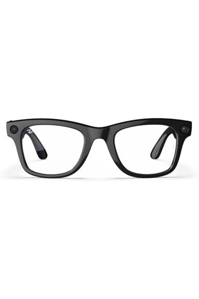 Ray-Ban Meta Smart Glasses - Wayfarer, Frame: Shiny Black, Lens: Clear, Regular