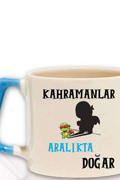 qoeuyl boutique Heroes Are Born This Month Printed Colleague Father Birth Father's Day Gift Mug with Handle