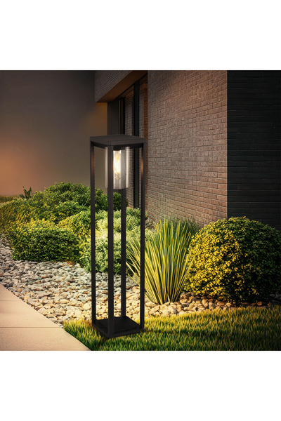 Forlife 60 Watt Rustik Tasarımlı Solar Alüminyum Bollard Aydınlatma Armatürü