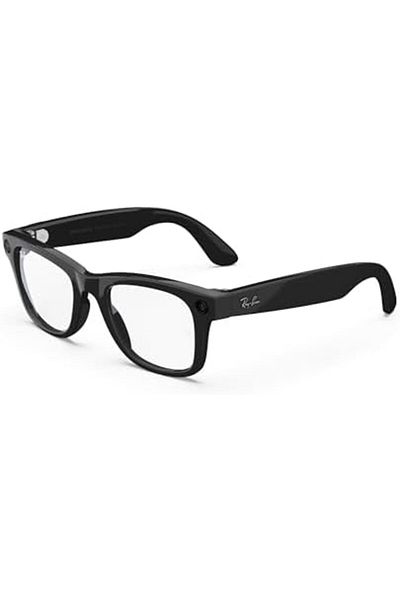 Ray-Ban Meta Smart Glasses - Wayfarer, Frame: Shiny Black, Lens: Clear, Regular