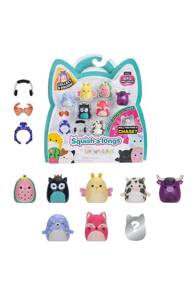 Squishmallows Squish-A-Longs 8 Figure Ring Set Series 2 Al0084