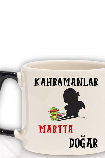 qoeuyl boutique Heroes Are Born This Month Printed Colleague Father Birth Father's Day Gift Mug with Handle