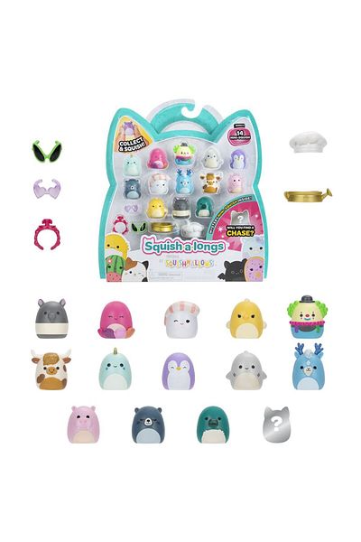 Squishmallows Squish a Longs Sqal0030-66 S2 14 Figure and Ring Set 3+