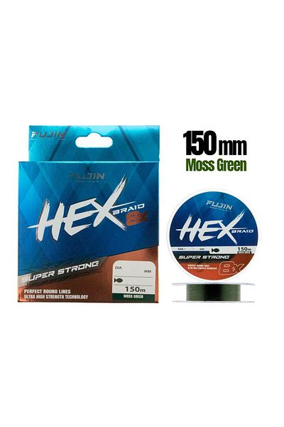 Fujin New Hex 8X 0.06mm 150Mt Moss Green Rope Fishing Line