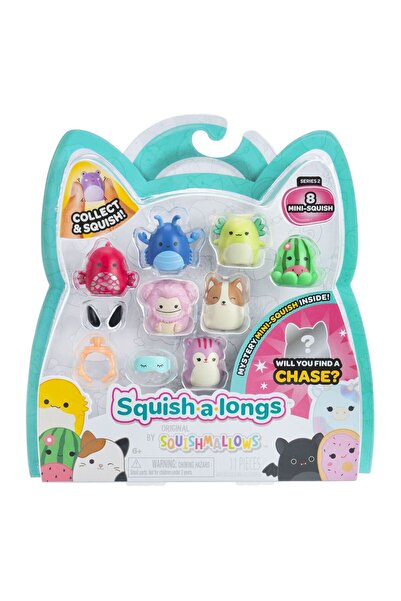 Squishmallows مجموعة سكويش-أ-لونغز 8 مجسمات + حلقات السلسلة 2 AL0065