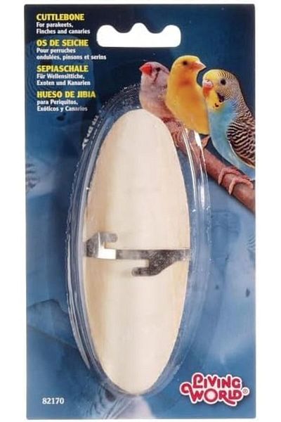 Living World Cuttlebone White (Small), Calcium Supplement For Breeding Birds