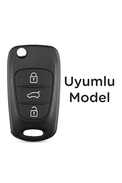 Mavi Keys Husă de protecție pentru chei din silicon cu 3 butoane compatibilă cu Hyundai i20, Elantra, Accent – Culoare albă