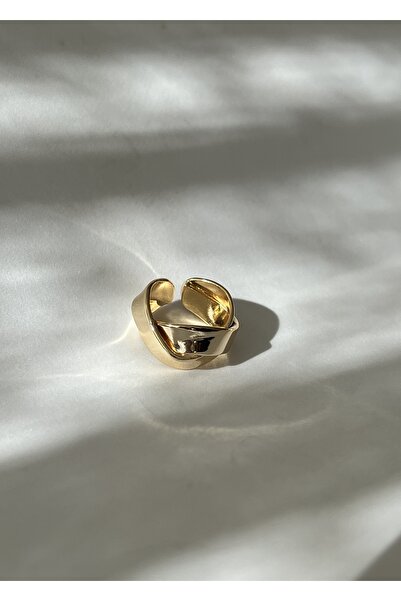 KİLİGİSTANBUL KNİT GOLD RENK YÜZÜK