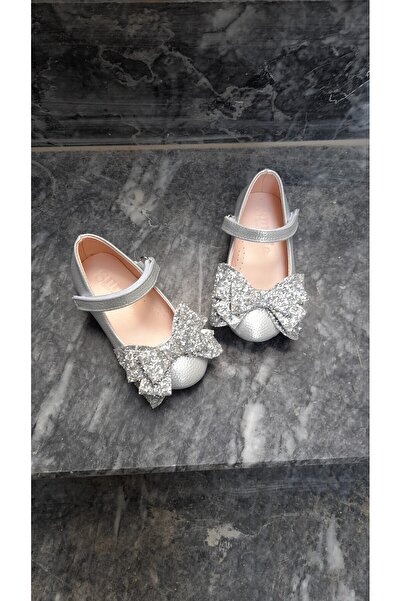 RÜYADA kız çocuk gümüş babet ortopedik şık ayakkabı