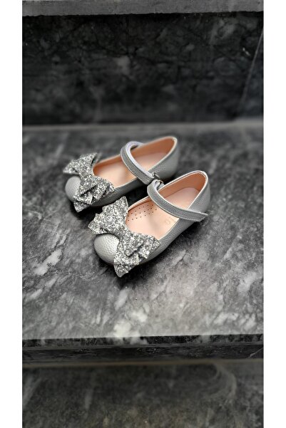 RÜYADA kız çocuk gümüş babet ortopedik şık ayakkabı