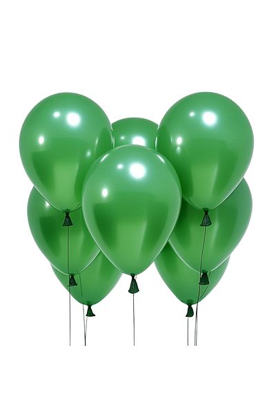 tedaks 20Pcs 12 Inch 30cm Metallic Green Balloon Birthday Ornament