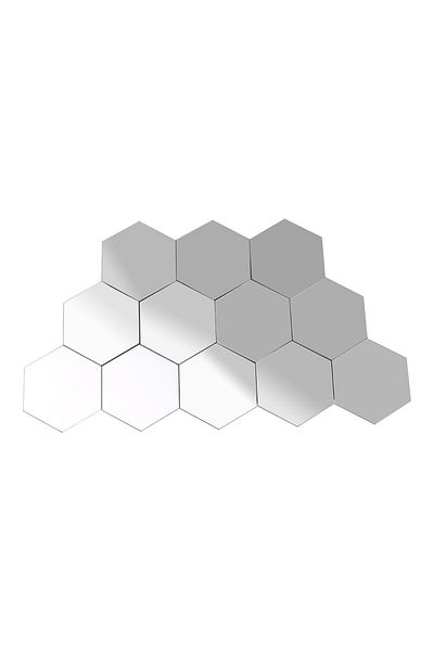 Mirror Set de 12 autocolante acrilice de lux cu cristale, model decorativ tip oglindă, autoadezive