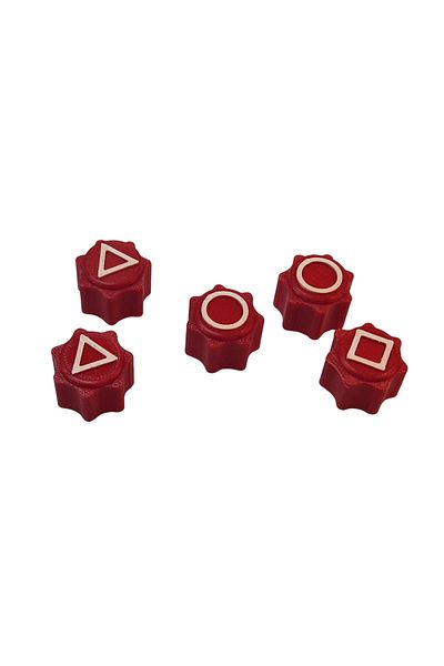 OEM Gonggi game set, Squid Game, 3D printed, red
