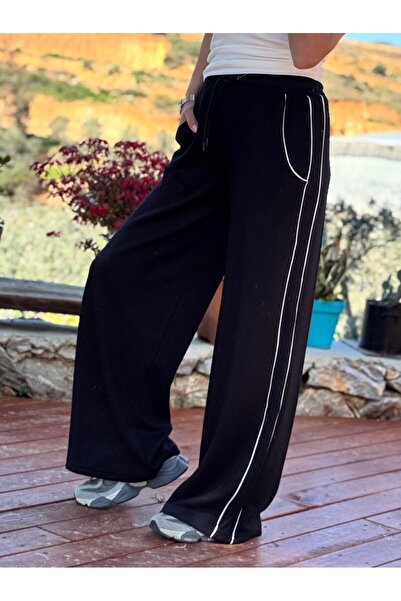 EDVESS Y2K Μαύρη Πλεκτή Φόρμα - Παντελόνι, Περιλαμβάνει�