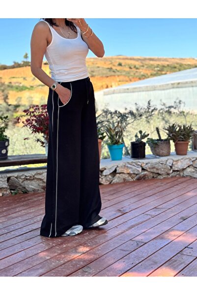 EDVESS Y2K Μαύρη Πλεκτή Φόρμα - Παντελόνι, Περιλαμβάνει�