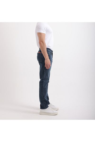 cliento Men's Regular Fit Normal Waist Indigo Jean Trousers
