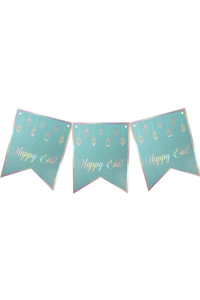Peacock Supplies 2M Length Happy Eid Party Banner