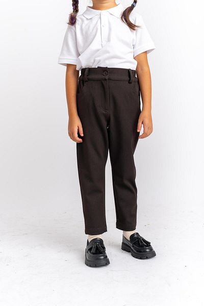 Cigit 2-7 Years Coffee Color Lycra Gabardine Trousers