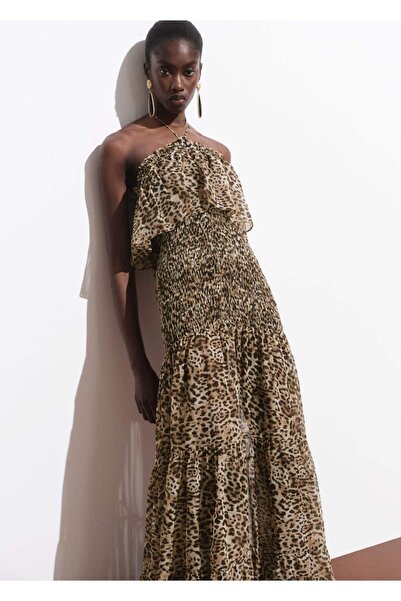 MANGO Woman Leopard Print Maxi Dress