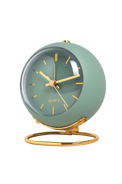BOEM Analog alarm clock, 11.5x9x6.5, Green/Gold