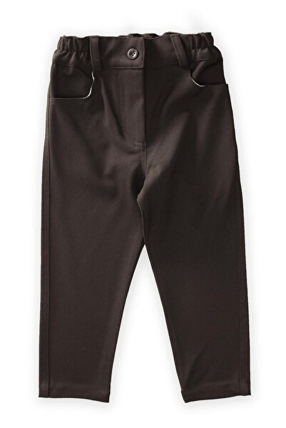 Cigit 2-7 Years Coffee Color Lycra Gabardine Trousers