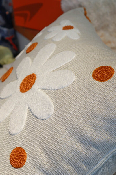 e-Bizz Store 1 Throw Pillow Cover with Punch Embroidery