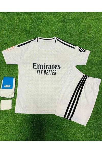BARBITOS Realmadrid 2024/25 Season Home Away Smile Boy Jersey Set of 4 Hd1199